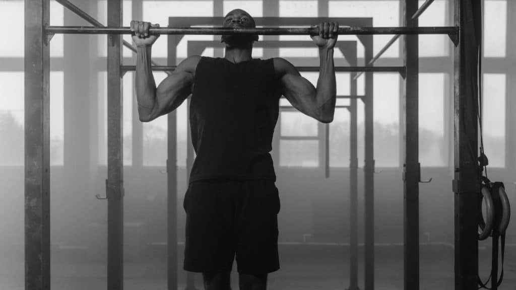 A Man Doing Pull Ups