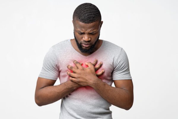 man chest burn heart burn digestion