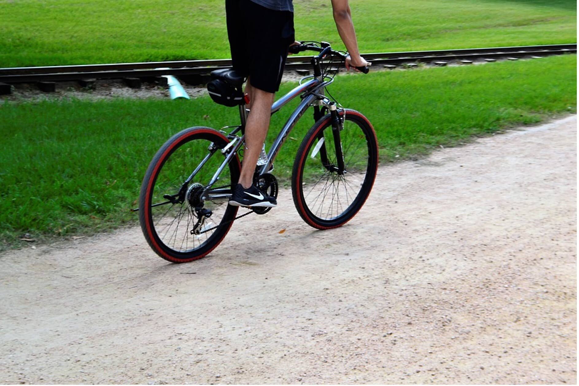 Riding bicycle