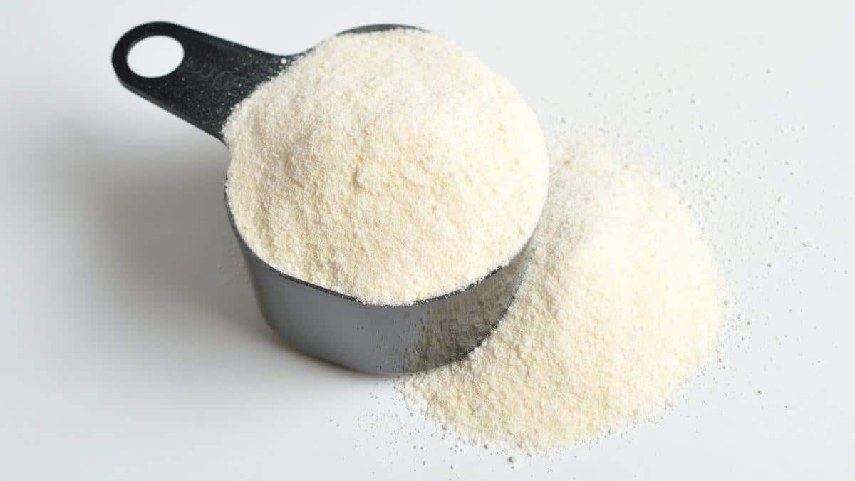 Guar gum, also called guaran, is a galactomannan polysaccharide extracted from guar beans. On white background.(opens in a new tab or window)