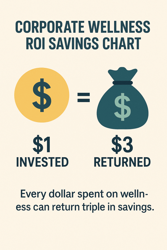 Corporate wellness ROI savings chart