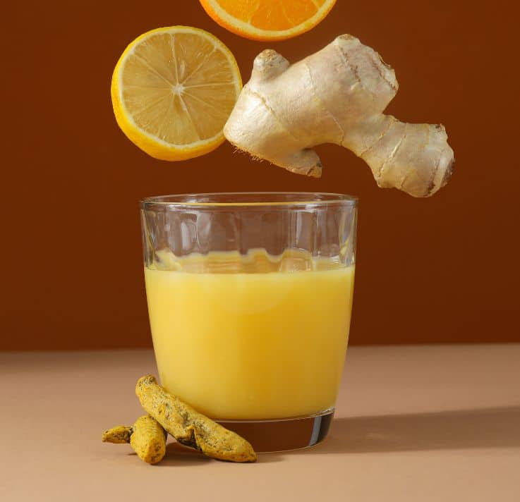 lemon garlic turmeric celery watercress shot